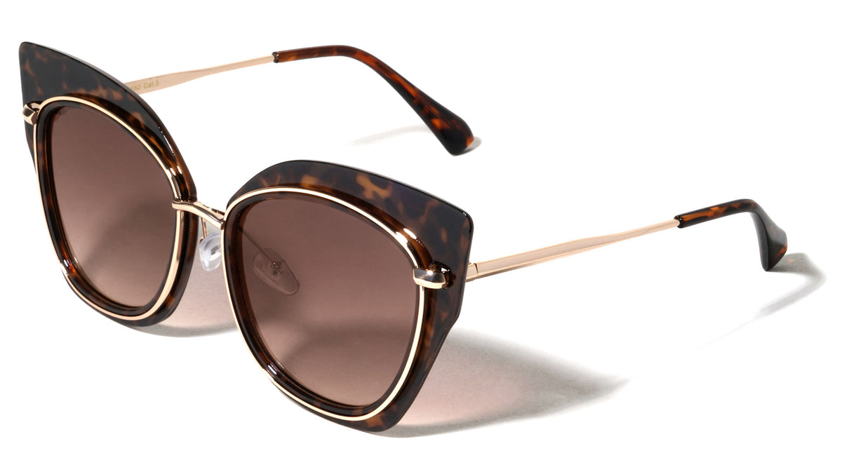 Combination Oversized Cat Eye Fashion Wholesale Sunglasses