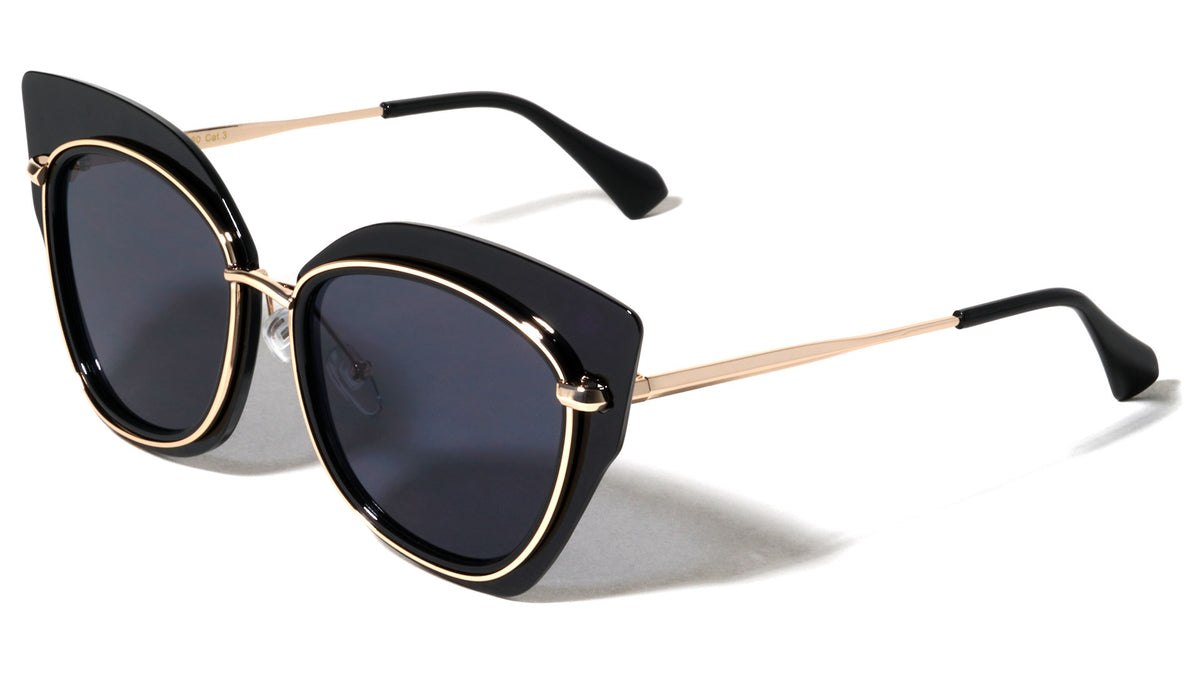 Combination Oversized Cat Eye Fashion Wholesale Sunglasses