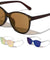 Solid One Piece Flat Color Mirror Lens Bulk Sunglasses