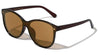Solid One Piece Flat Color Mirror Lens Bulk Sunglasses