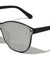 Solid One Piece Flat Color Mirror Lens Bulk Sunglasses