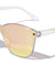 Solid One Piece Flat Color Mirror Lens Bulk Sunglasses