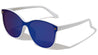 Solid One Piece Flat Color Mirror Lens Bulk Sunglasses
