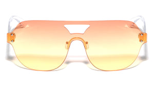 Solid One Piece Oceanic Color Lens Wholesale Bulk Sunglasses