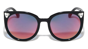 Cat Eye Rhinestone Color Mirror Wholesale Bulk Sunglasses