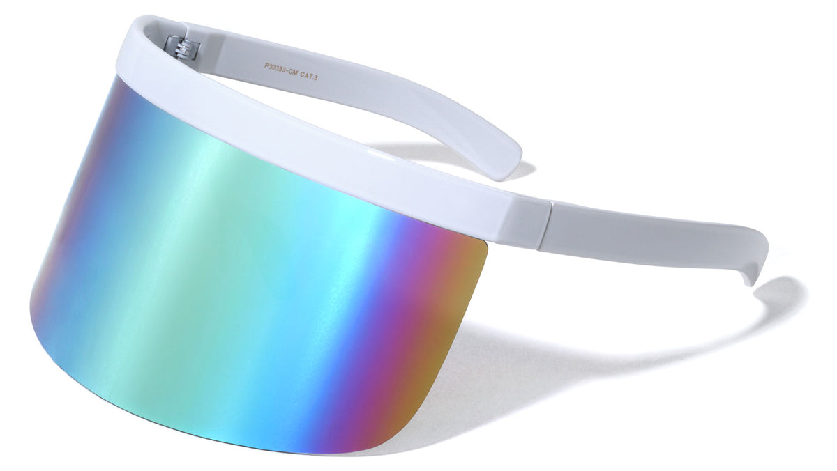 Shield Visor Color Mirror Sunglasses Wholesale
