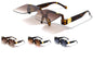 Rimless Flip-up Butterfly Shield Fashion Wholesale Sunglasses