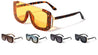 Rimless One Piece Shield Lens Rectangle Fashion Wholesale Sunglasses