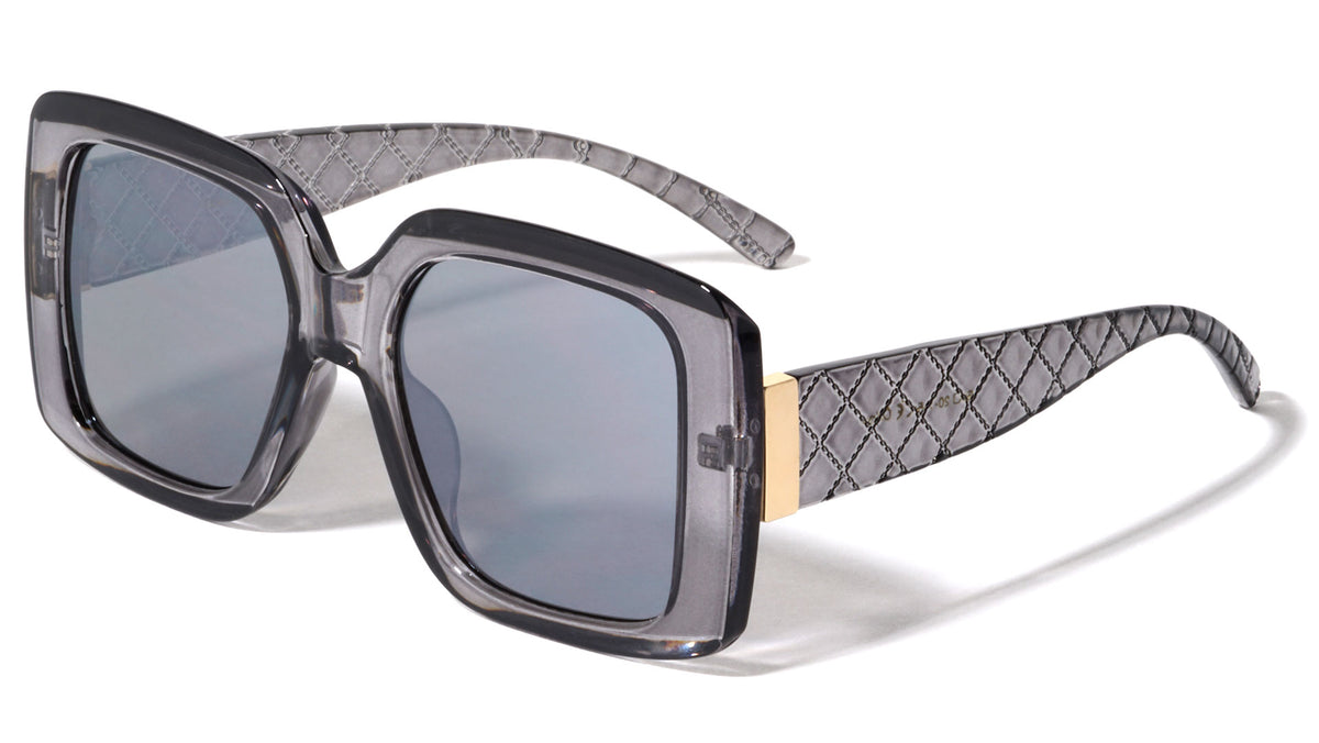 Diamond Pattern Temple Butterfly Wholesale Sunglasses