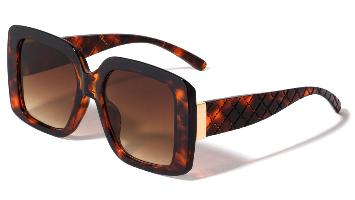 Diamond Pattern Temple Butterfly Wholesale Sunglasses