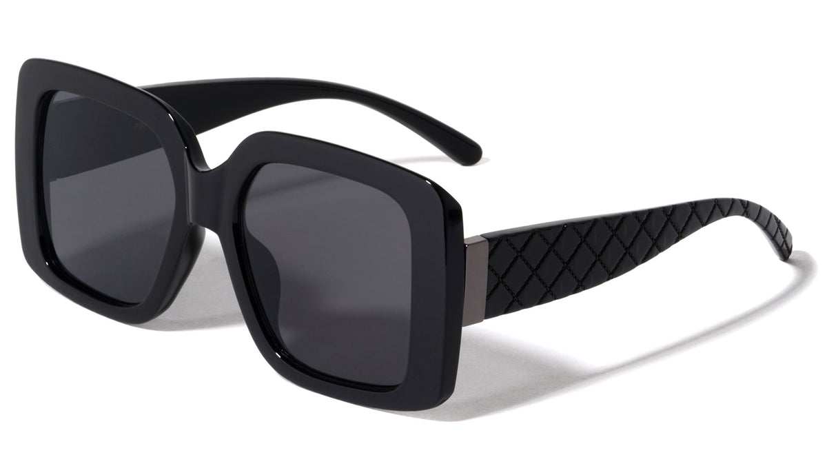 Diamond Pattern Temple Butterfly Wholesale Sunglasses
