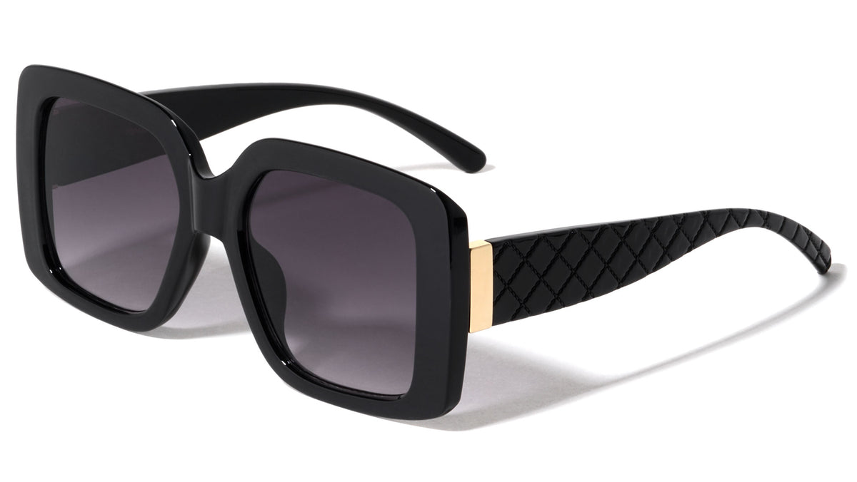 Diamond Pattern Temple Butterfly Wholesale Sunglasses