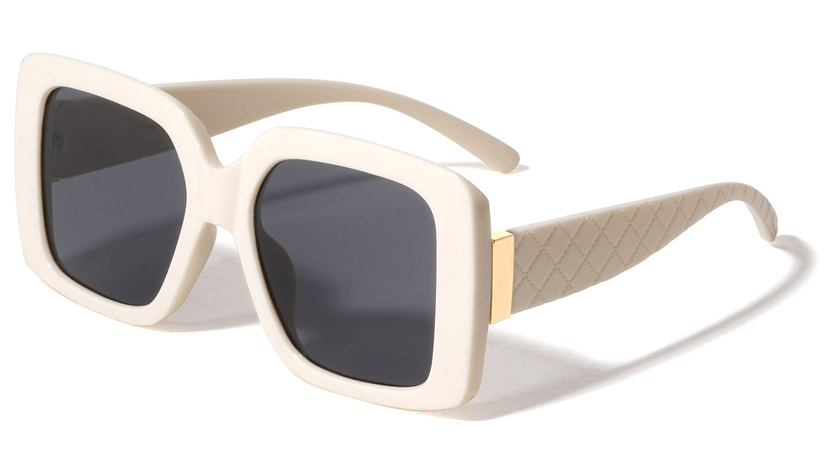 Diamond Pattern Temple Butterfly Wholesale Sunglasses