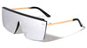 Flat Top Rimless One Piece Shield Wholesale Sunglasses