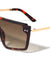 Flat Top Rimless One Piece Shield Wholesale Sunglasses