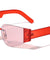 Rimless Cat Eye Geometric Frame Wholesale Sunglasses