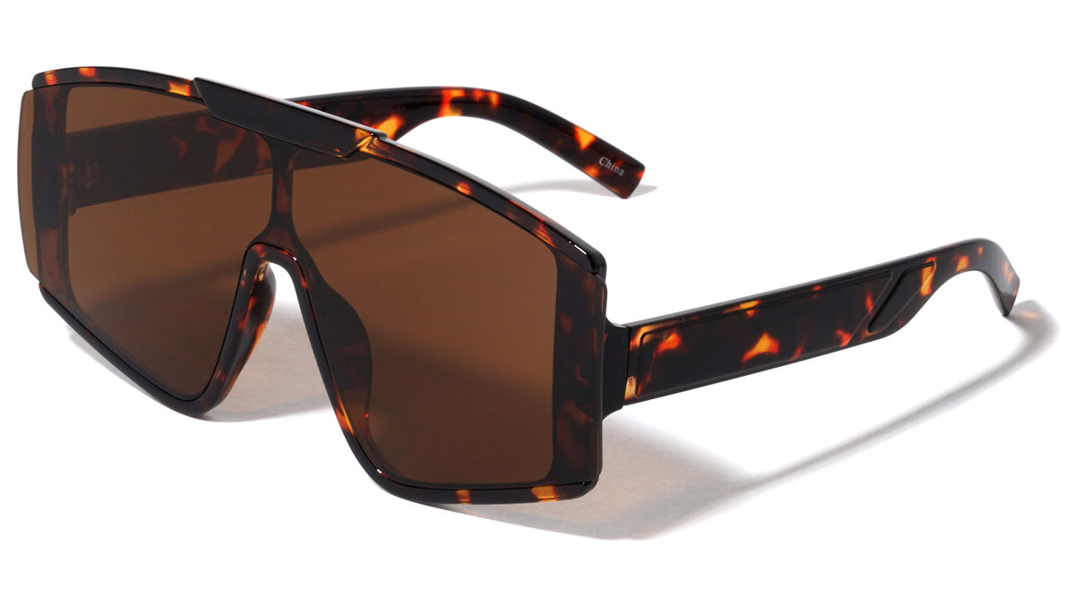 Oversized Semi-Rimless Butterfly Wholesale Sunglasses