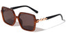 Round Butterfly Chain Temple Wholesale Sunglasses