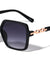 Round Butterfly Chain Temple Wholesale Sunglasses
