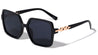 Round Butterfly Chain Temple Wholesale Sunglasses