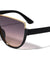 Flat Top One Piece Shield Rounded Wholesale Sunglasses