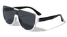Flat Top One Piece Shield Rounded Wholesale Sunglasses