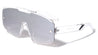 Semi Rimless Flat One Piece Fashion Oval Wholesale Sunglasses