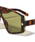 Semi Rimless Flat One Piece Fashion Oval Wholesale Sunglasses