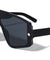 Semi Rimless Flat One Piece Fashion Oval Wholesale Sunglasses
