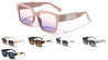 Metal Side Temple Fashion Square Wholesale Sunglasses