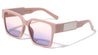 Metal Side Temple Fashion Square Wholesale Sunglasses