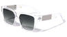 Metal Side Temple Fashion Square Wholesale Sunglasses