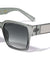 Metal Side Temple Fashion Square Wholesale Sunglasses