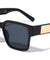 Metal Side Temple Fashion Square Wholesale Sunglasses