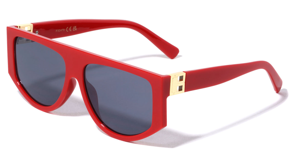 Flat Top Cut Out Hinge Fashion Wholesale Sunglasses
