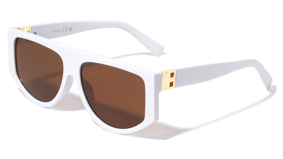 Flat Top Cut Out Hinge Fashion Wholesale Sunglasses