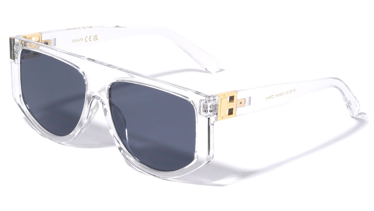 Flat Top Cut Out Hinge Fashion Wholesale Sunglasses