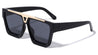 Thick Rim Flat Metal Top Bar Square Wholesale Sunglasses