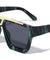 Thick Rim Flat Metal Top Bar Square Wholesale Sunglasses