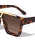 Thick Rim Flat Metal Top Bar Square Wholesale Sunglasses