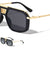 Frontal Grille Flat Top Geometric Aviators Wholesale Sunglasses