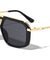 Frontal Grille Flat Top Geometric Aviators Wholesale Sunglasses