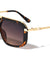 Frontal Grille Flat Top Geometric Aviators Wholesale Sunglasses