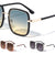 Double Metal Plastic Frame Rounded Square Wholesale Sunglasses