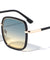 Double Metal Plastic Frame Rounded Square Wholesale Sunglasses