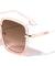 Double Metal Plastic Frame Rounded Square Wholesale Sunglasses