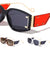Side Temple Studded Lens Shield Wide Butterfly Wholesale Sunglasses