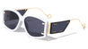 Side Temple Studded Lens Shield Wide Butterfly Wholesale Sunglasses