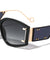 Side Temple Studded Lens Shield Wide Butterfly Wholesale Sunglasses