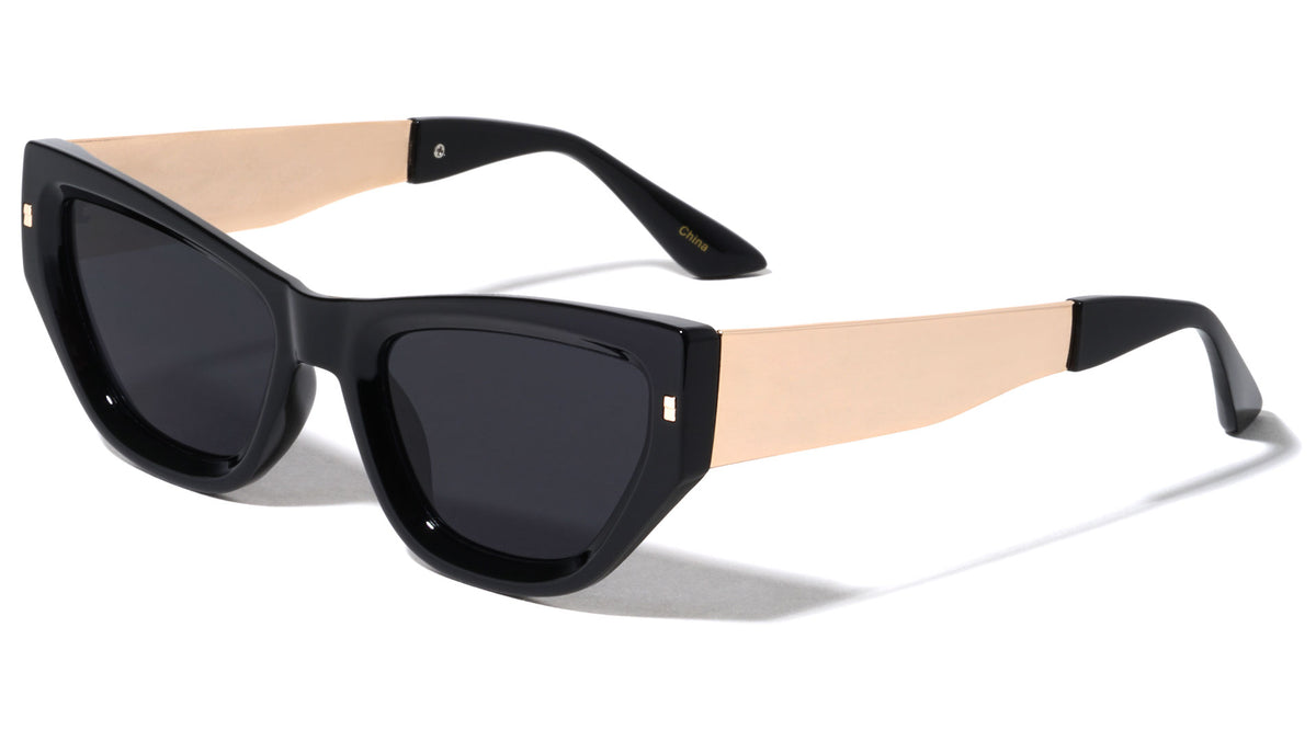 Flat Temple Retro Sharp Cat Eye Wholesale Sunglasses